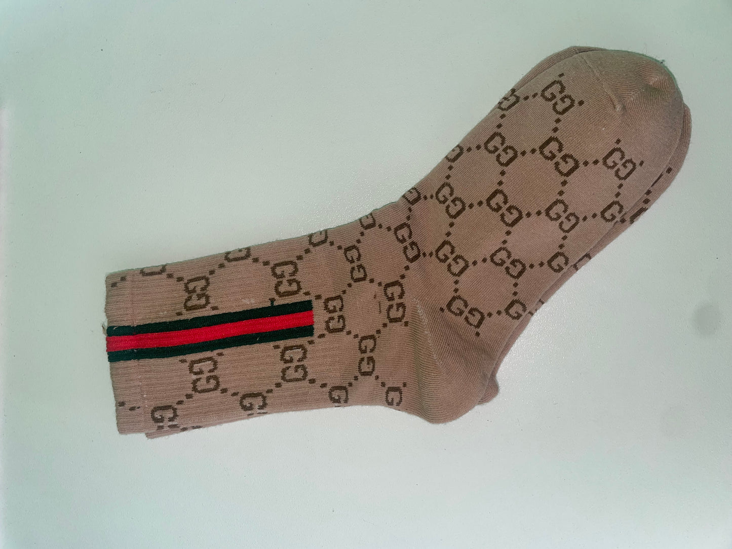 Gucci Socks Beige Brown