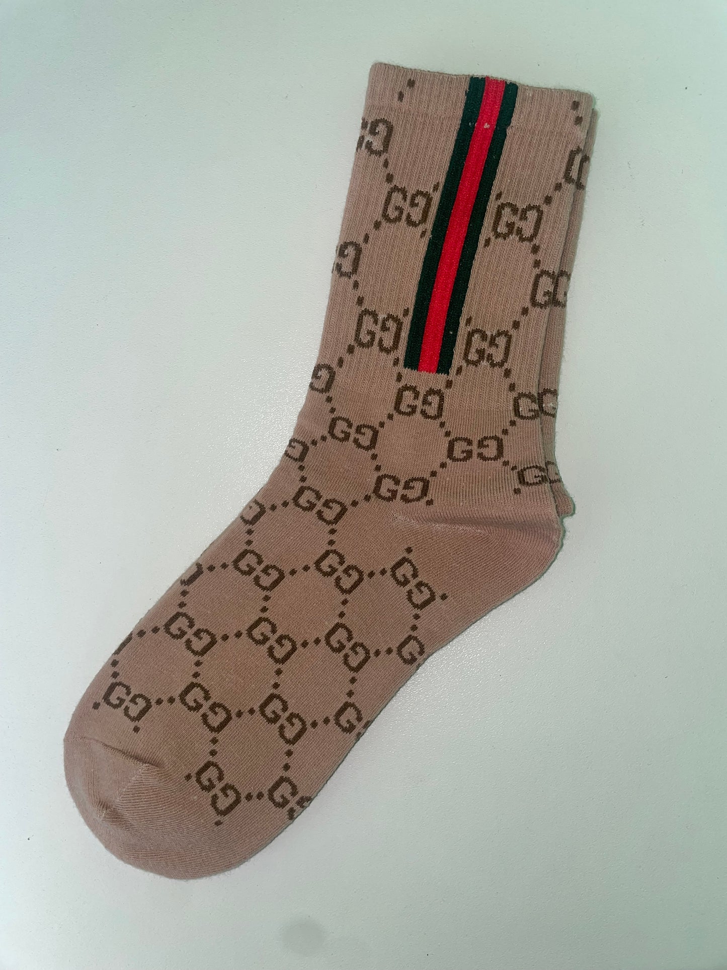 Gucci Socks Beige Brown