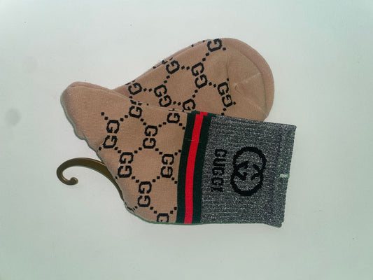 Gucci Socks Beige Brown 2.0