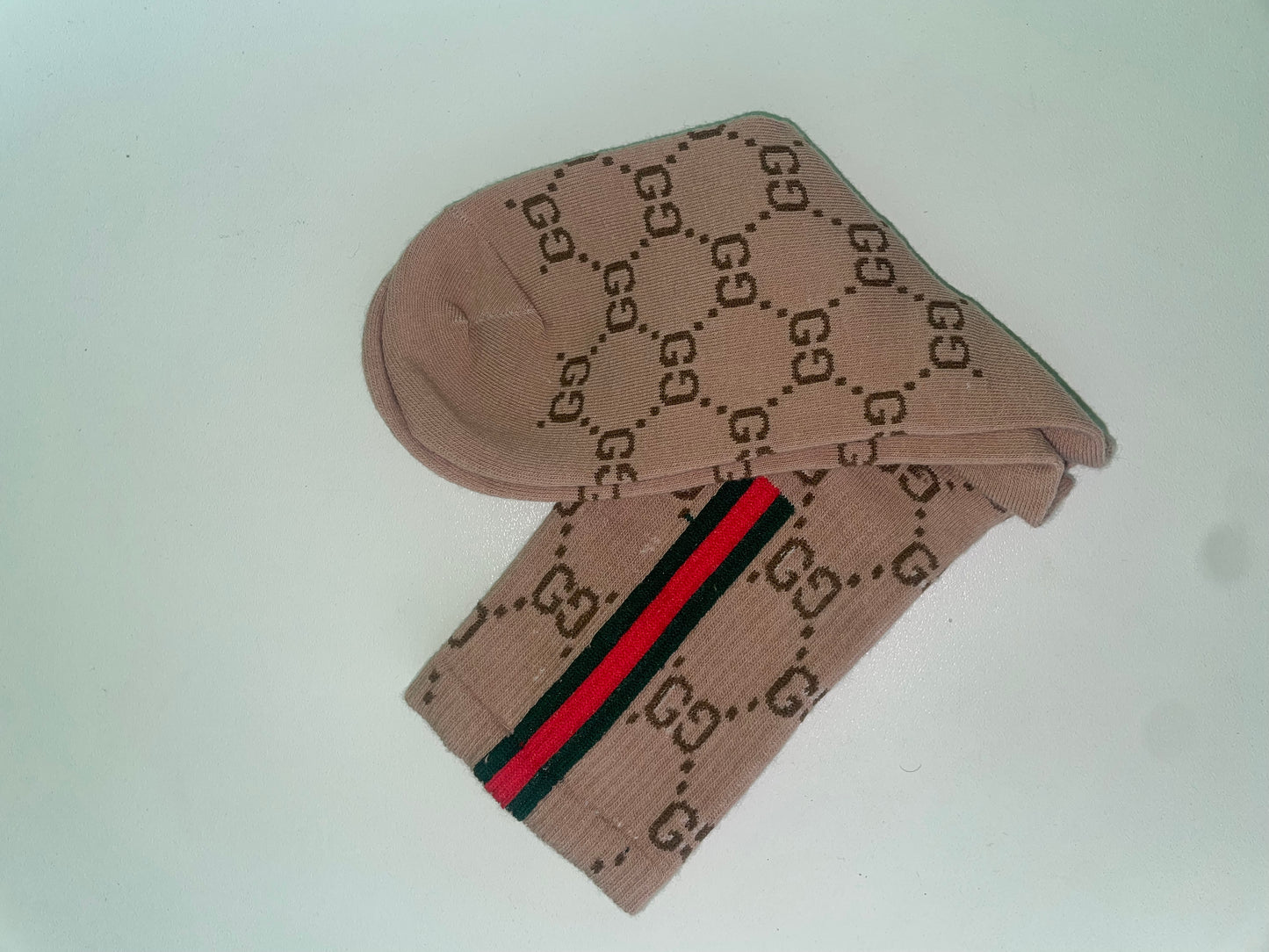 Gucci Socks Beige Brown